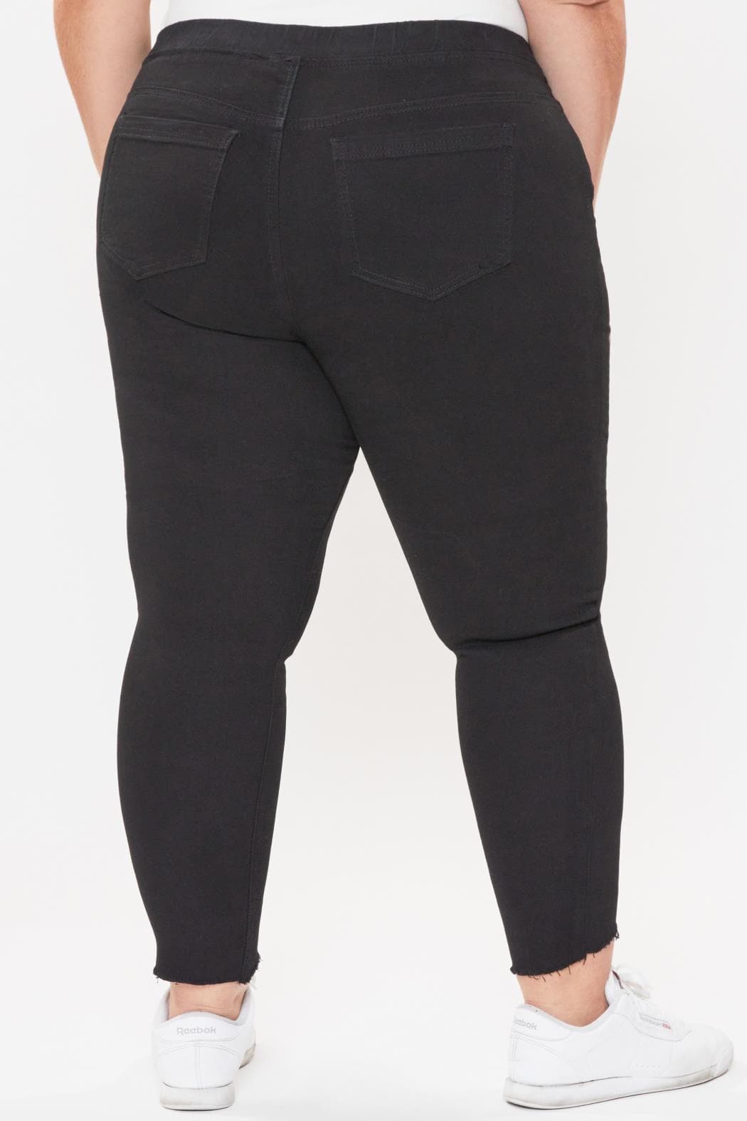 Women's Plus Size Raw Hem Pull On Pants