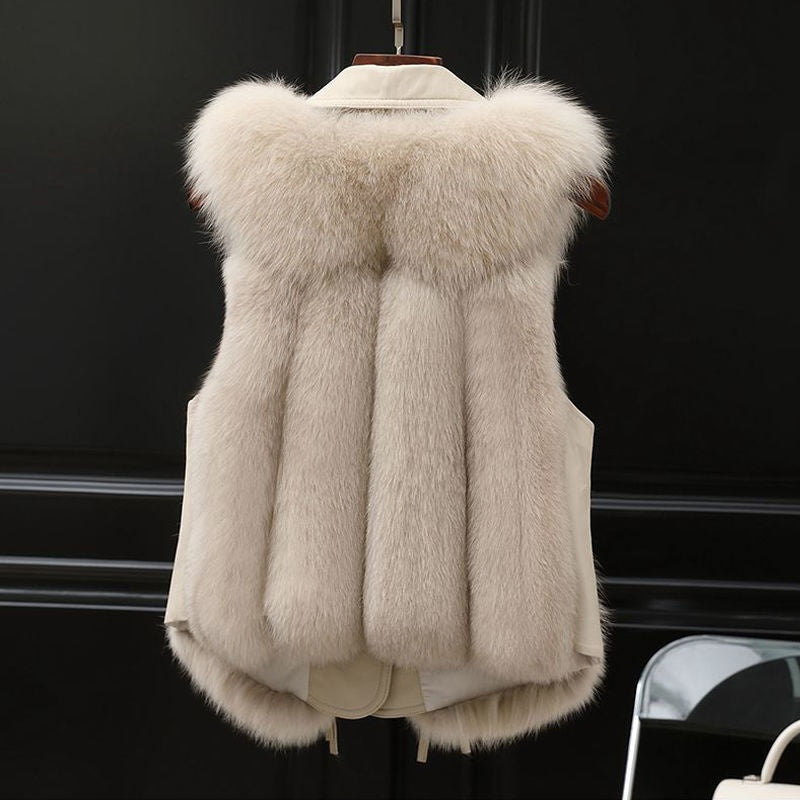 Fur Vest Short Coat Autumn And Winter New Patchwork Winter Fox Fur
