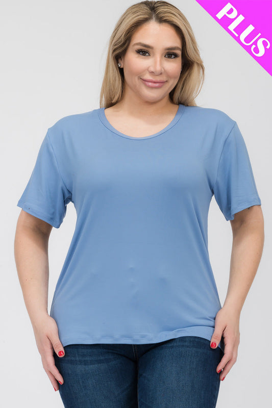 Plus Size Basic Short Sleeve T-shirt (CAPELLA)