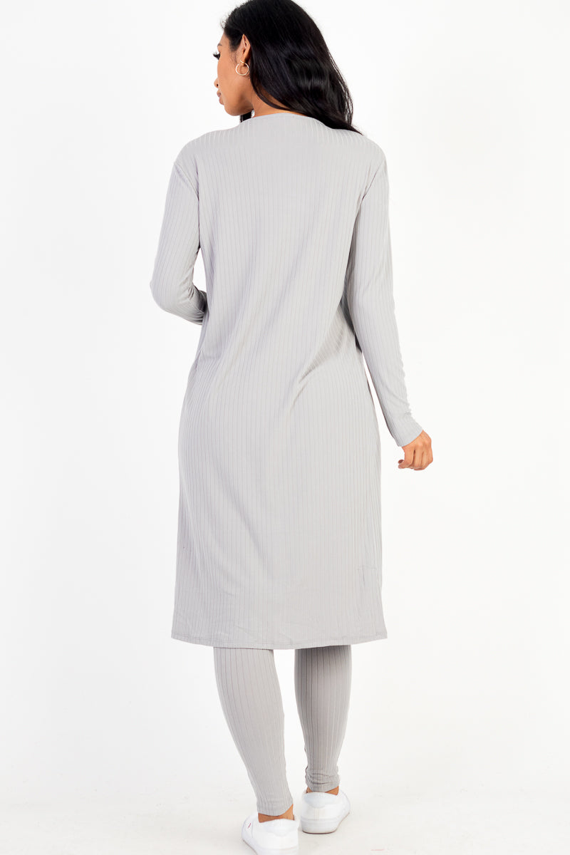 Ribbed Cardigan & Jumpsuit Set (CAPELLA)