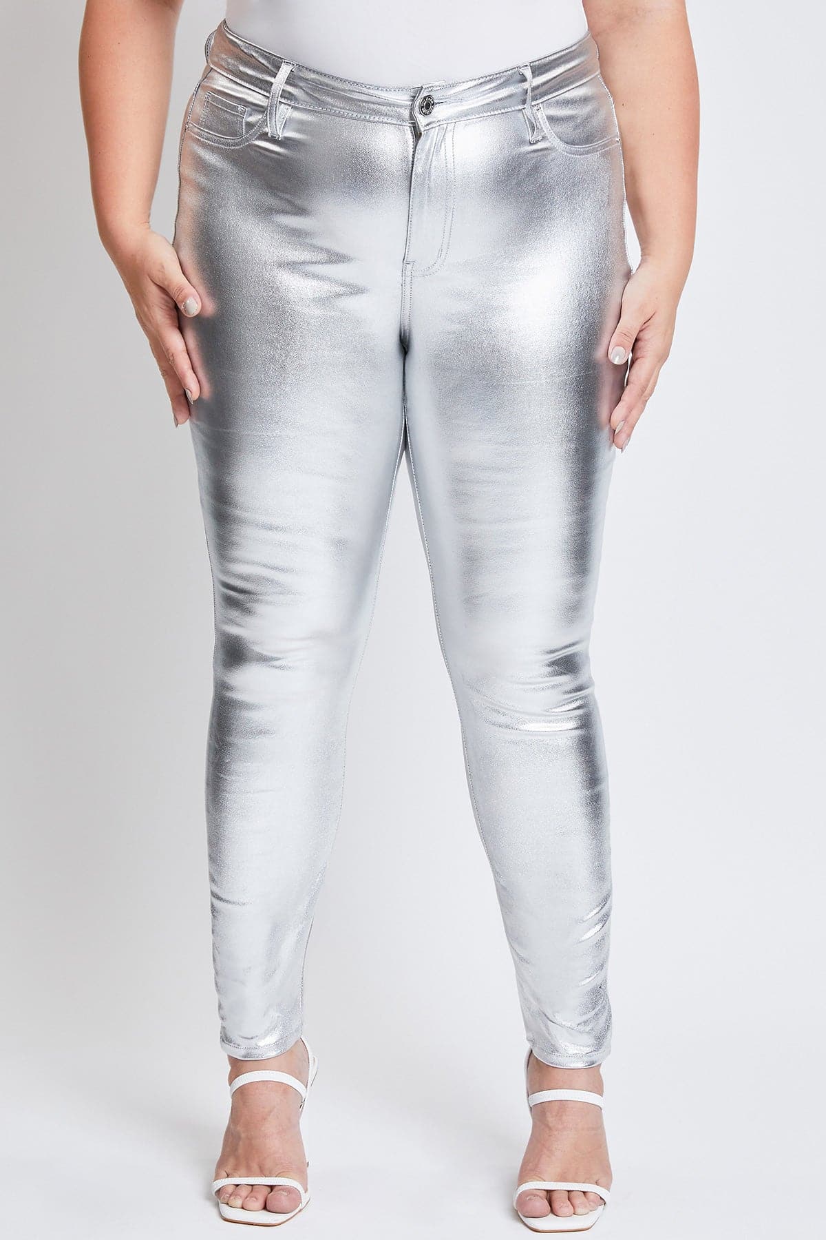 Women's Plus Metallic Skinny Pants
