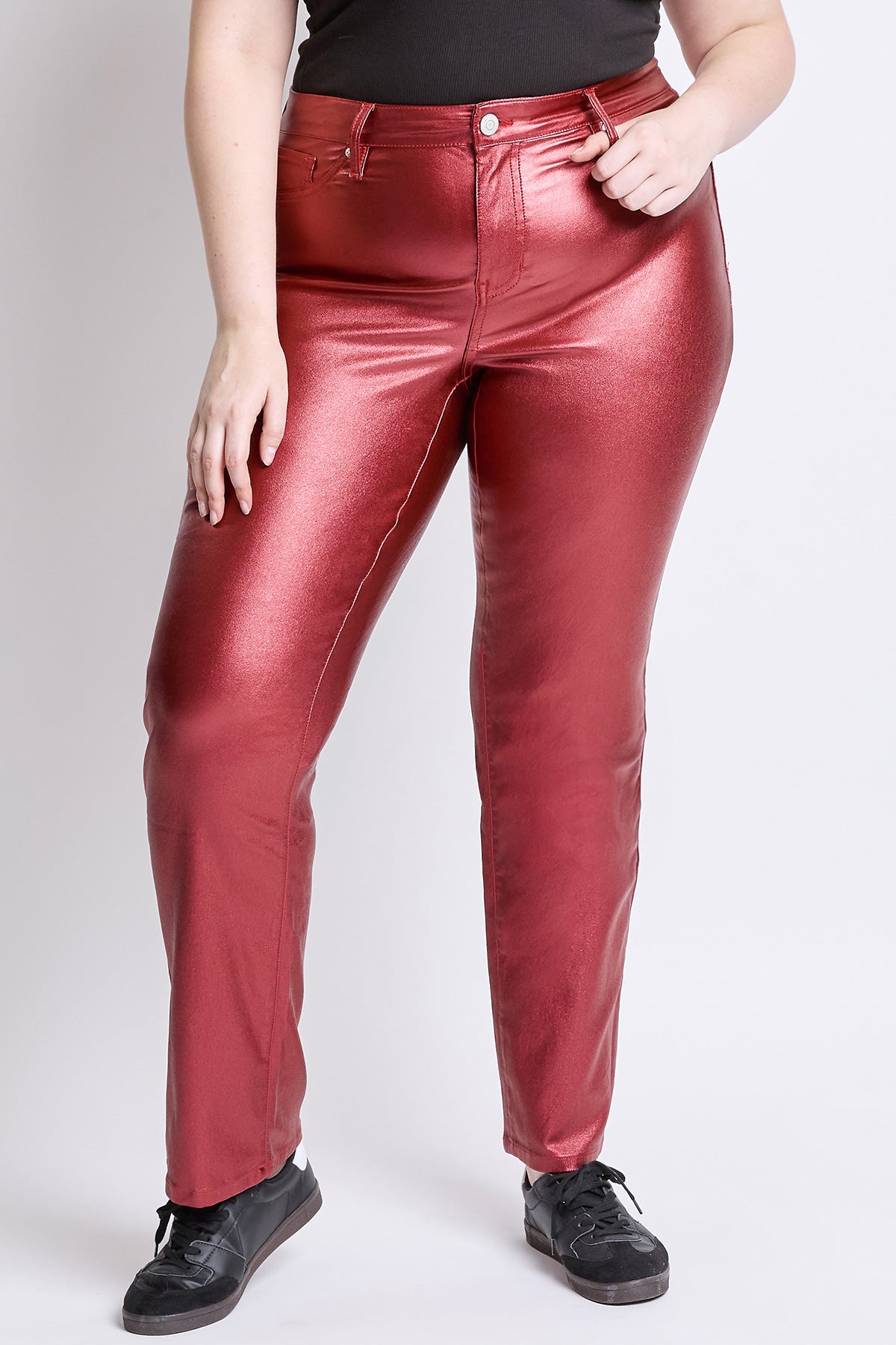 Women's Plus Straight Metallic Pant