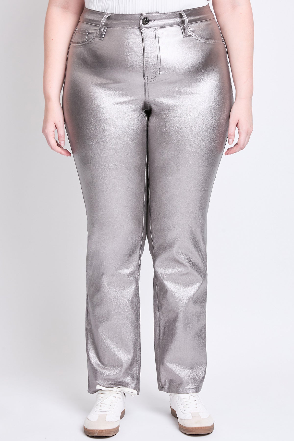 Women's Plus Straight Metallic Pant