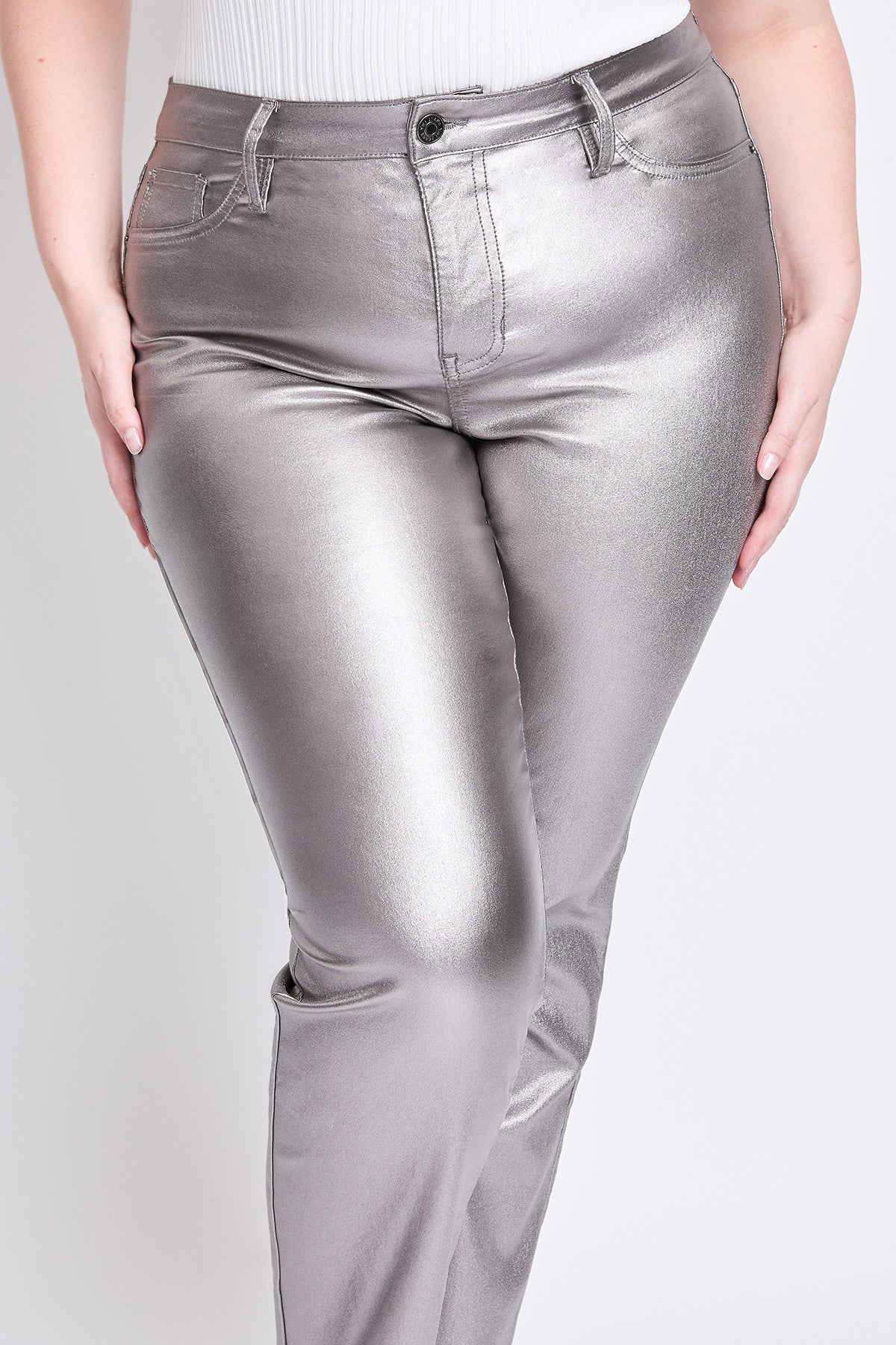 Women's Plus Straight Metallic Pant