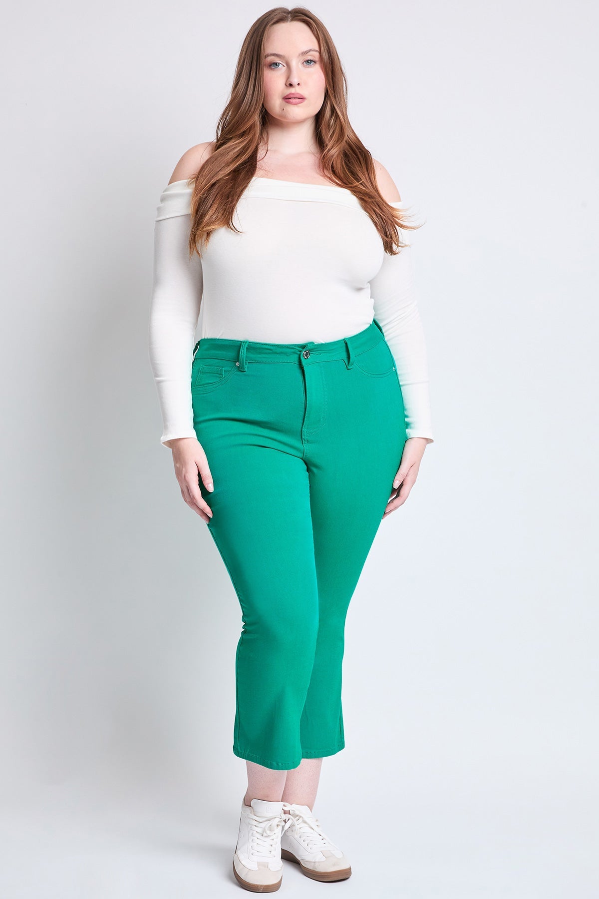 Women's Plus Hyperstretch Cropped Kick Flare Pants