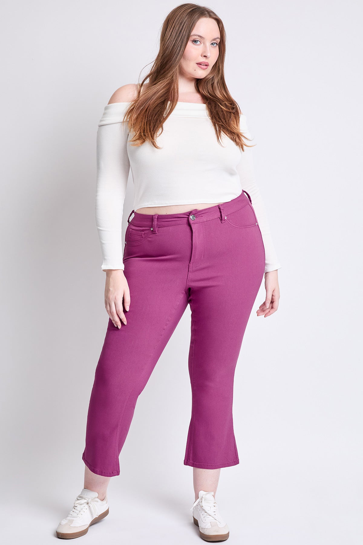 Women's Plus Hyperstretch Cropped Kick Flare Pants
