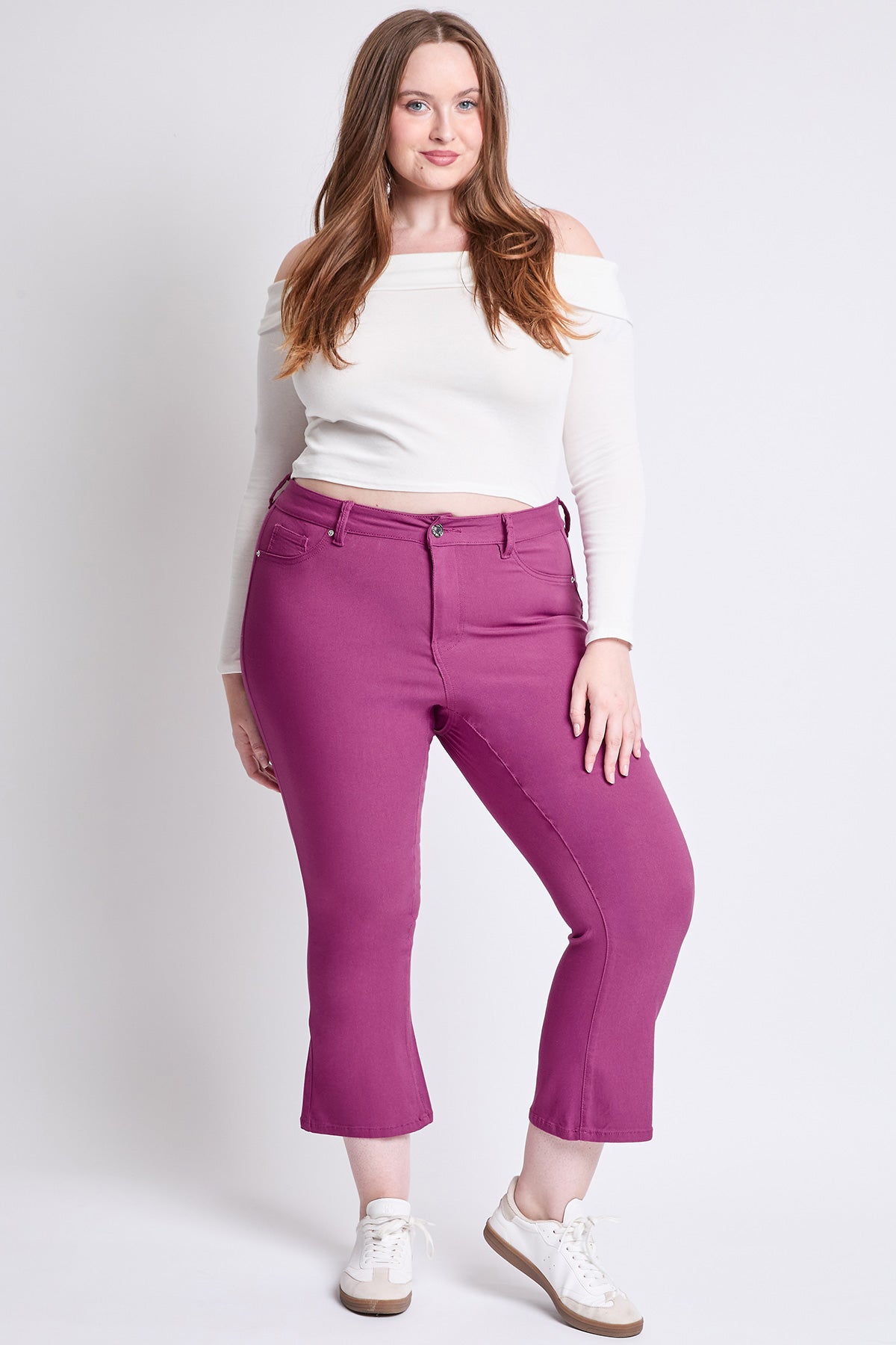 Women's Plus Hyperstretch Cropped Kick Flare Pants