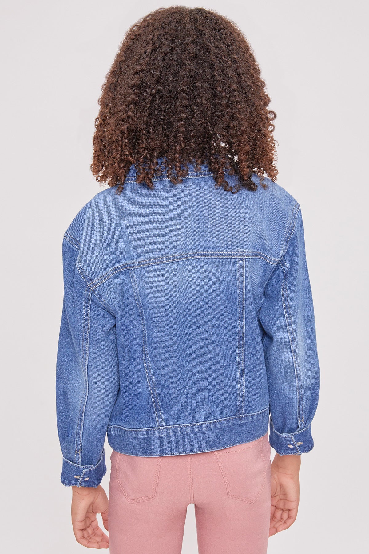 Girls Basic Oversized Denim Jacket