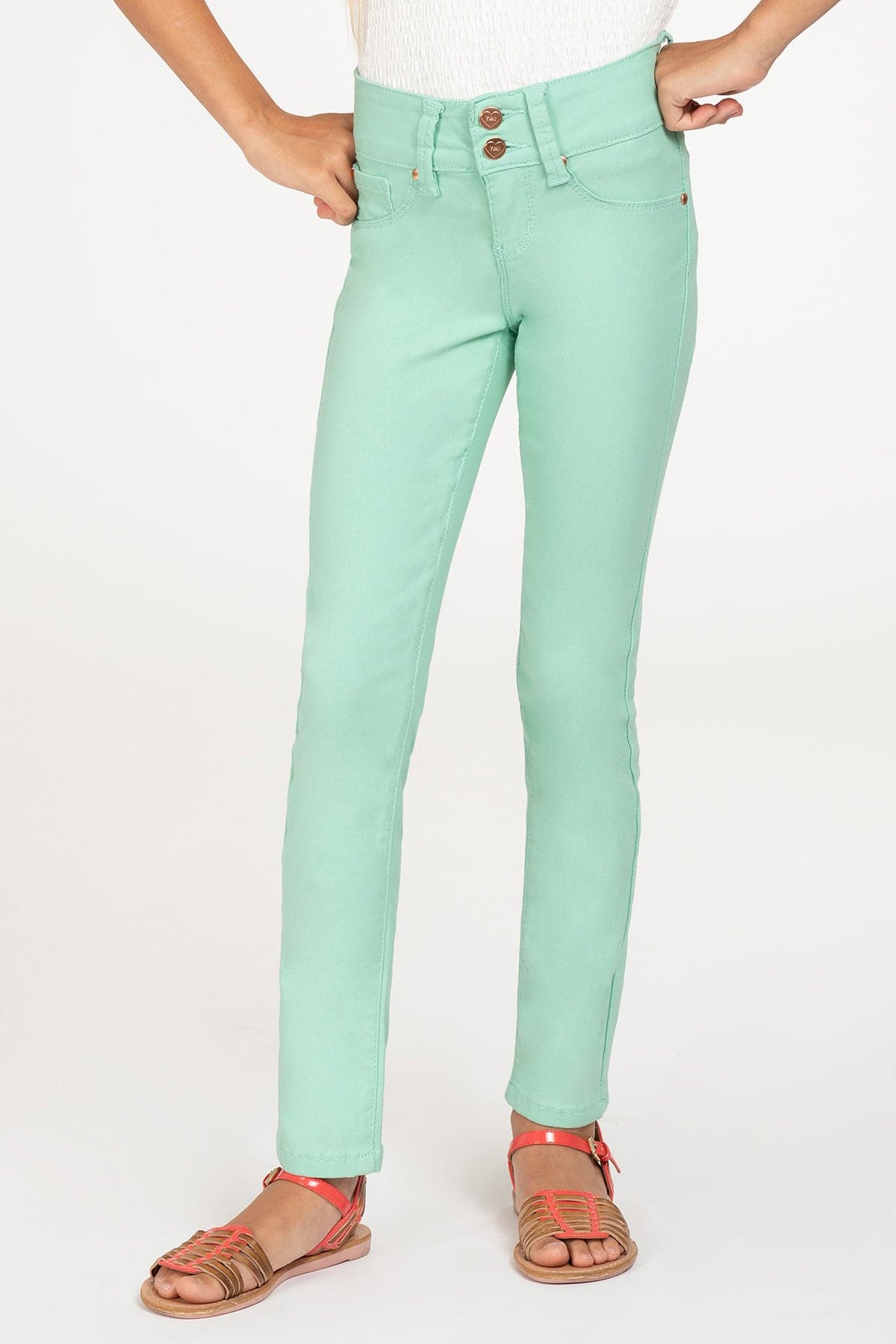 Girls' Stretch Skinny School Color Pants