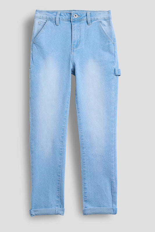 Girls Roll Cuff Carpenter Jeans