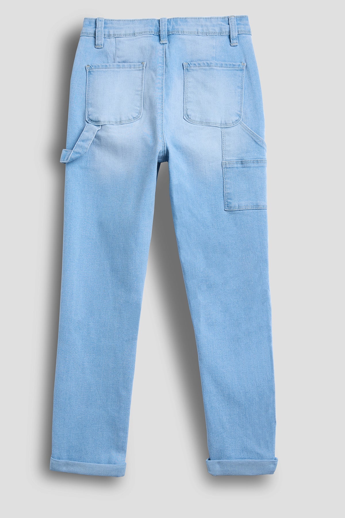 Girls Roll Cuff Carpenter Jeans