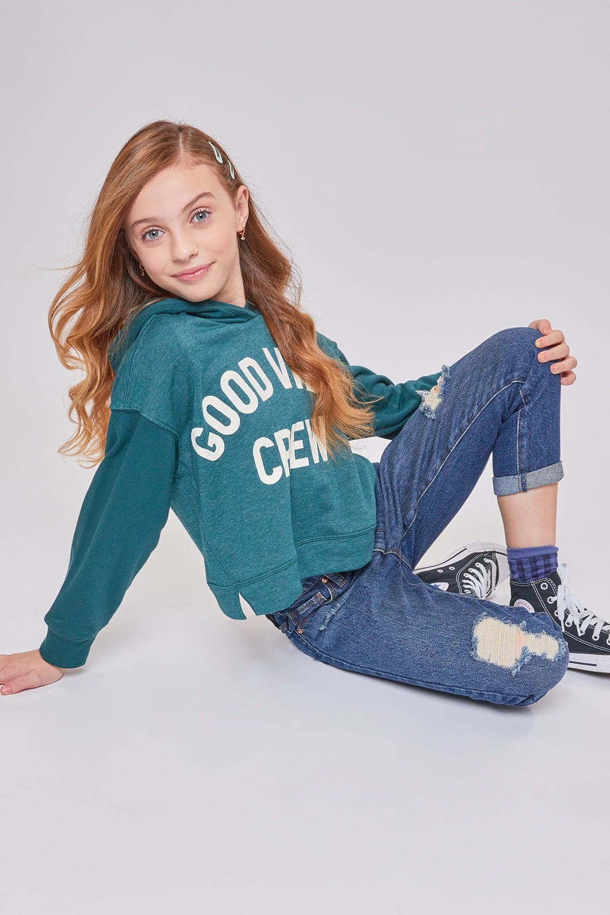 Girls Taylor Dream Relaxed Fit Cuffed Jeans