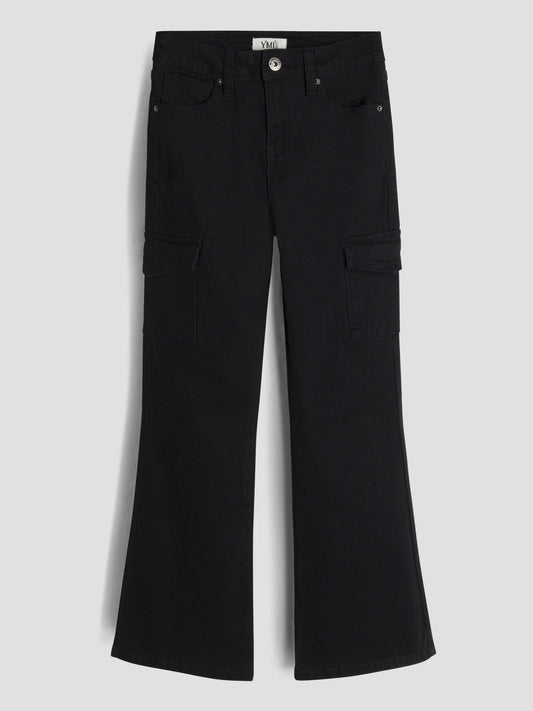 Girls Cargo Flare Pants
