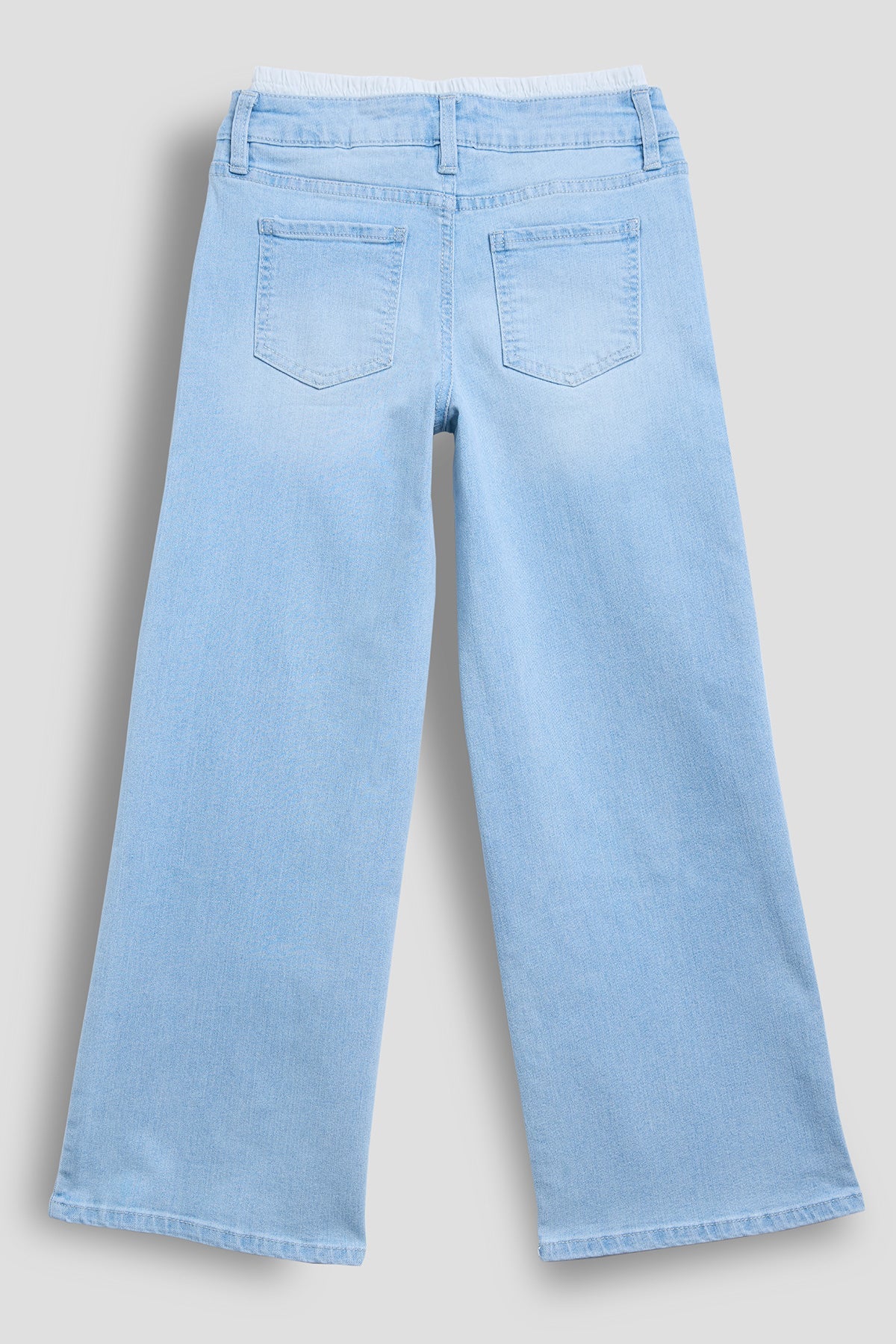 Girls Boxer Waist Wide Leg Jeans