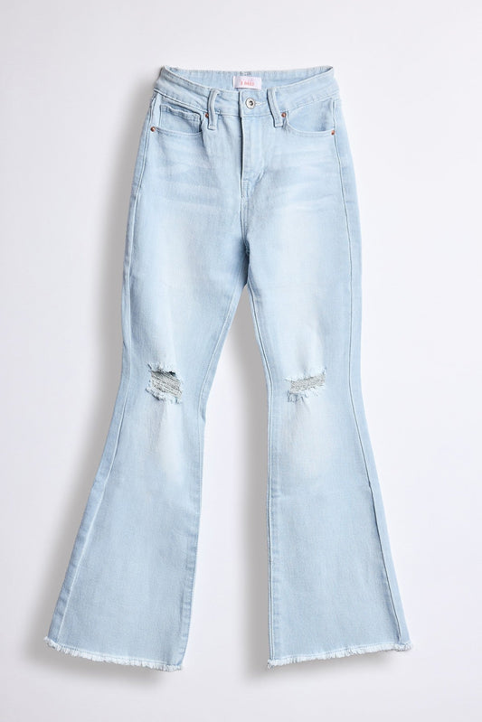 Girls Fray Hem Flare