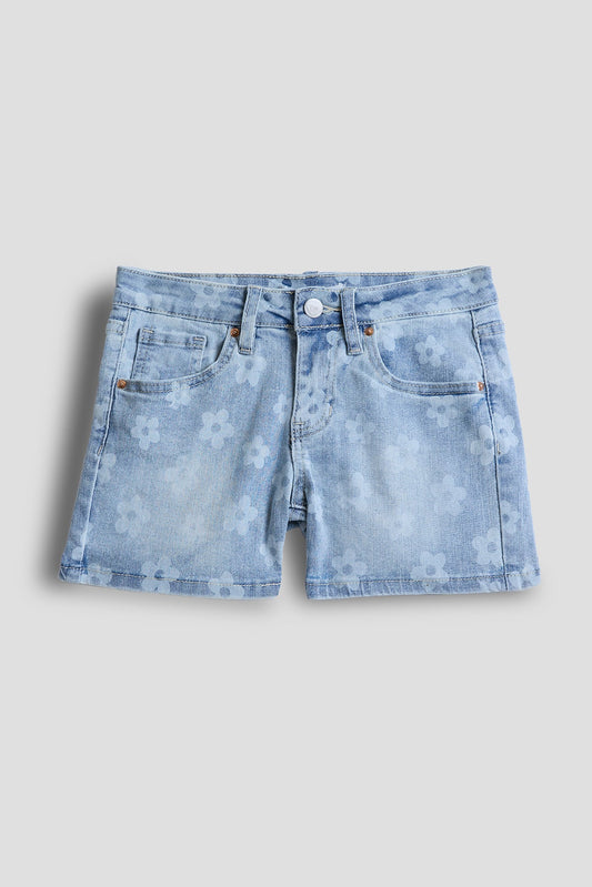 Girls Daisy Floral Print Shorts