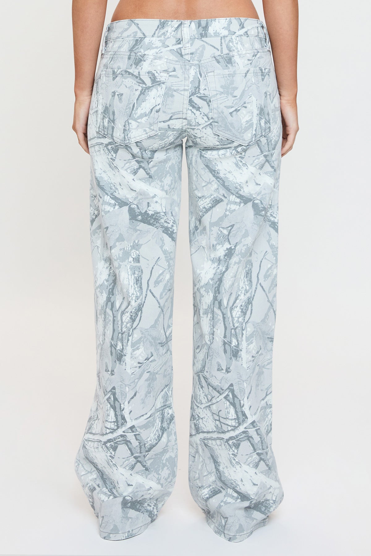 Women's Britney Printed Low Rise Wide Leg Jeans