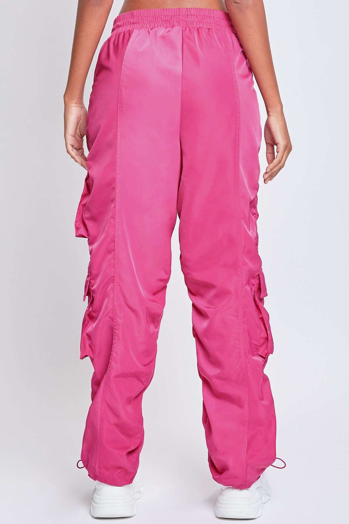Women's Rouched Nylon Cargo Joggers