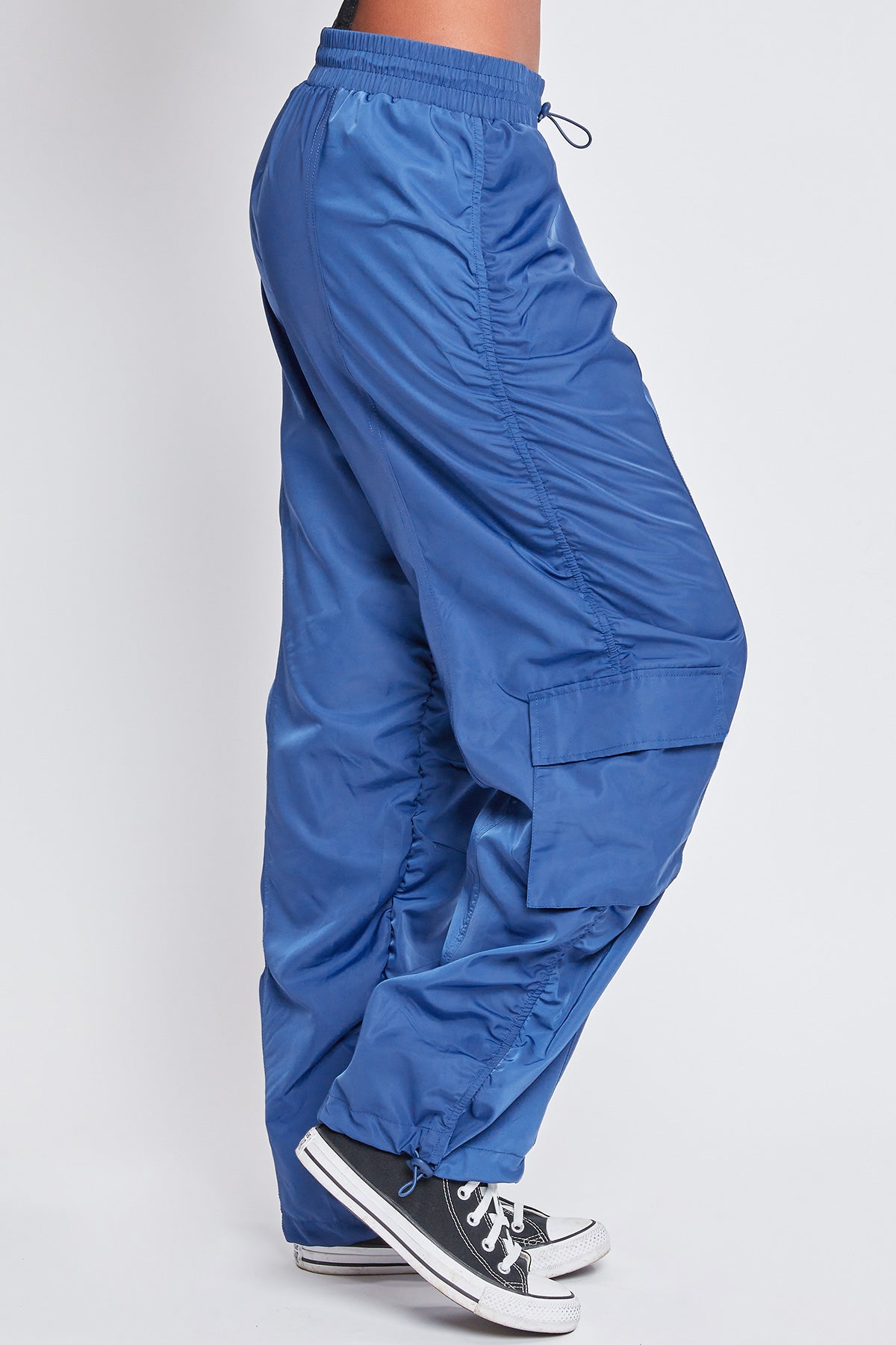 Women's Rouched Nylon Cargo Joggers