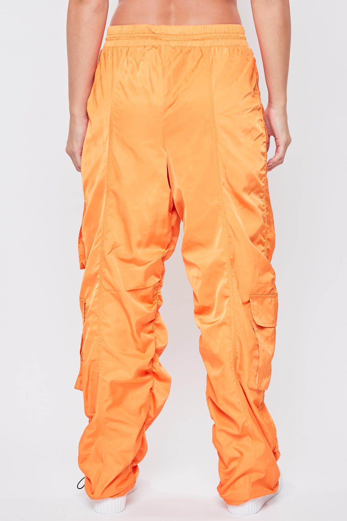 Women's Rouched Nylon Cargo Joggers