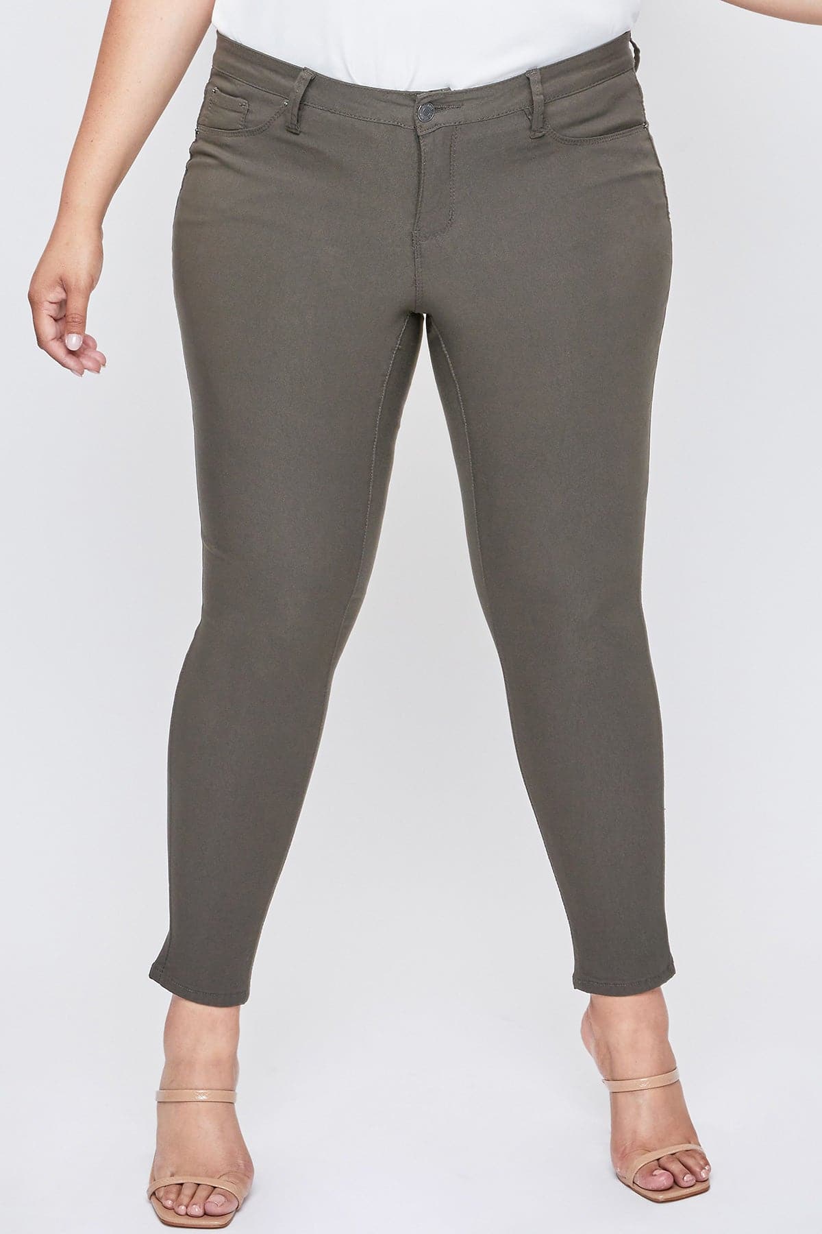 Women's Plus Hyperstretch Skinny Pants, Dark Olive